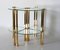 Vintage Clear & Gold Coffee Table, Image 1