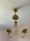 Vintage Italian Hanging Lamp in Brass and Porcelain, 1980s, Image 6