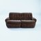 Éléments de Canapé Lounge Vintage en Tissu Doux Marron, 1970s, Set de 2 9