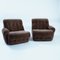 Vintage Lounge Sofa Elements in Brown Soft Fabric, 1970s, Set of 2 7