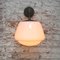 Mid-Century Cast Iron, Brass and White Opaline Glass Sconce, Image 6