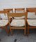 Oak Chairs and Stool from Vanda Watervliet, Belgium, 1960s, Set of 9 6