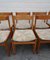 Oak Chairs and Stool from Vanda Watervliet, Belgium, 1960s, Set of 9 7