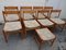 Oak Chairs and Stool from Vanda Watervliet, Belgium, 1960s, Set of 9 9