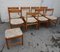 Oak Chairs and Stool from Vanda Watervliet, Belgium, 1960s, Set of 9 5