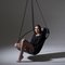 Hanging Leather Sling Chair from Studio Stirling, Image 6