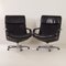 Chaises Pivotantes F154 en Cuir Noir par Geoffrey Harcourt pour Artifort, 1980s, Set de 2 3