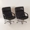 Black Leather F154 Swivel Chairs by Geoffrey Harcourt for Artifort, 1980s, Set of 2 2