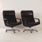 Black Leather F154 Swivel Chairs by Geoffrey Harcourt for Artifort, 1980s, Set of 2 4