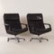 Black Leather F154 Swivel Chairs by Geoffrey Harcourt for Artifort, 1980s, Set of 2, Image 4