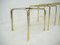 Mid-Century Brass & Smoked Glass Nesting Tables, 1970s, Set of 3 5