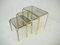 Mid-Century Brass & Smoked Glass Nesting Tables, 1970s, Set of 3 12