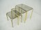 Mid-Century Brass & Smoked Glass Nesting Tables, 1970s, Set of 3, Image 12