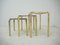 Mid-Century Brass & Smoked Glass Nesting Tables, 1970s, Set of 3 10