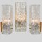 Gilded and Textured Glass Wall Lights attributed to J. T. Kalmar, Austria, 1960s, Set of 2 4