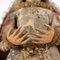 Queen Figurine in Polychrome Painted Wood and Fabric 5