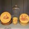 Yellow Newcastle Tea Bowls & Saucers, 19th Century, Set of 12 1