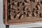 Libreria Mid-Century scultorea in legno intagliato su base in acciaio, Immagine 5