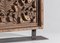 Geschnitztes skulpturales Mid-Century Holzregal mit Gestell aus Stahl 7