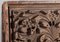 Geschnitztes skulpturales Mid-Century Holzregal mit Gestell aus Stahl 8