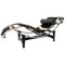 Chaise Lounge LC4 in Black Leather by Le Corbusier for Cassina, Italy, 2010 1