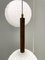 Lámpara de techo italiana Mid-Century moderna opalina, Italia, años 60, Imagen 3