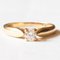 Vintage 18k Yellow Gold Solitaire with Brilliant Cut Diamond, 1960s, Image 1