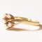 Anello vintage in oro giallo 14k con diamanti a taglio brillante, anni '70, Immagine 3
