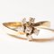 Vintage 14k Yellow Gold Ring with Brilliant Cut Diamonds, 1970s 1