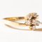 Anello vintage in oro giallo 14k con diamanti a taglio brillante, anni '70, Immagine 7