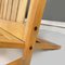 Moderner italienischer Sessel aus hellem Holz mit Armlehnen & Holzlatten, 1980er 6