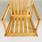 Modern Italian Light Wood Armchair with Armrests and Wooden Slats , 1980s 4