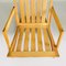 Moderner italienischer Sessel aus hellem Holz mit Armlehnen & Holzlatten, 1980er 4