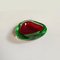 Mid-Century Modern Italian Murano Red and Green Rounded Glass Ashtray, 1970s 3