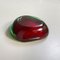 Mid-Century Modern Italian Murano Red and Green Rounded Glass Ashtray, 1970s 7