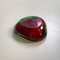 Mid-Century Modern Italian Murano Red and Green Rounded Glass Ashtray, 1970s 8