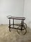 Vintage Bar Trolley in Lacquered Wood and Brass, 1950 3