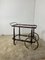 Vintage Barwagen aus Lackiertem Holz & Messing, 1950 3