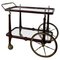 Vintage Bar Trolley in Lacquered Wood and Brass, 1950 1