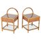 Mid-Century Italian Bamboo, Rattan and Wicker Bedside Tables, 1970s, Set of 2 1