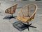 Rattan Swivel Chairs with Matching Table by Franco Albini, 1968, Set of 5 13