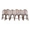 Chaises de Salle à Manger Windsor 19ème Siècle en Chêne, Angleterre, 1920s, Set de 6 1