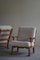 Lounge Chairs in Oak and Lambswool by Henning Kjærnulf, 1960s, Set of 2, Image 10