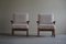 Lounge Chairs in Oak and Lambswool by Henning Kjærnulf, 1960s, Set of 2, Image 8