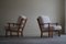 Lounge Chairs in Oak and Lambswool by Henning Kjærnulf, 1960s, Set of 2, Image 5