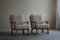 Lounge Chairs in Oak and Lambswool by Henning Kjærnulf, 1960s, Set of 2, Image 9