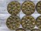 Vintage French Oyster Dishes in Majolica from St. Clement France, 1970s, Set of 13 3
