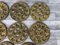 Platos de ostras franceses vintage de mayólica de St. Clement France, años 70. Juego de 13, Imagen 5