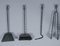 Vintage Cast Iron Fireplace Tools, France, 1960s, Set of 5 7