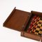 Antique British Oak Cased Chess Set by Jacques, 1890, Set of 33 9